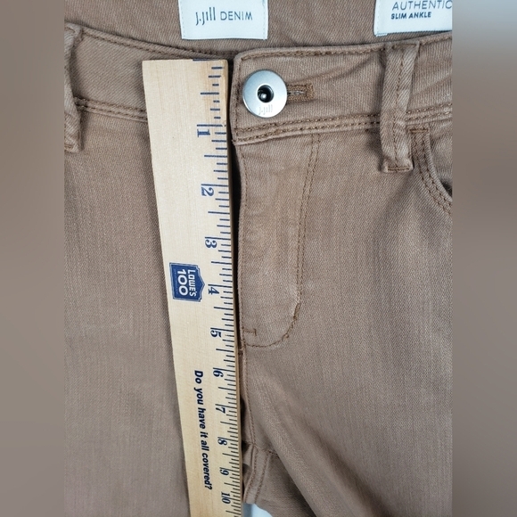 J.Jill Denim Authentic Fit Slim Ankle Tan Pants Sz 6 - Picture 8 of 8